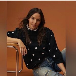 Women's Black Heart Sweater